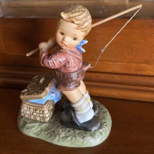 Berta Hummel Goebel "Fishing for Trouble" Figurine,1999 in Excellent Condition!!